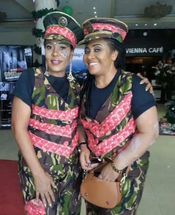 Nollywood celebrities stun in military camouflage at Calabar Carnival 2016